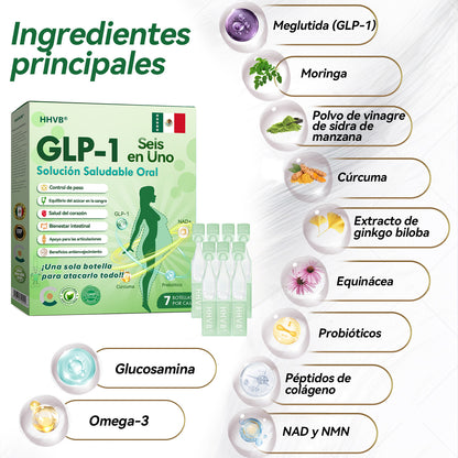 Tienda Oficial | 𝑯𝑽𝑩®🌟🌟 GLP-1 SOLUCIÓN DE SALUD 6 EN 1 LÍQUIDA ORAL (Solo una dosis al día, cambios visibles en 7 días)