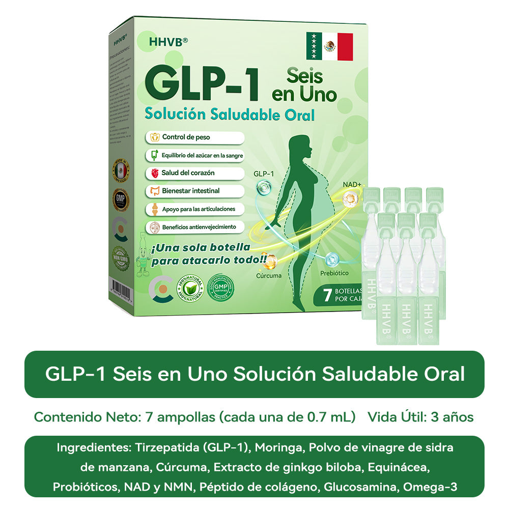 Tienda Oficial | 𝑯𝑽𝑩®🌟🌟 GLP-1 SOLUCIÓN DE SALUD 6 EN 1 LÍQUIDA ORAL (Solo una dosis al día, cambios visibles en 7 días)
